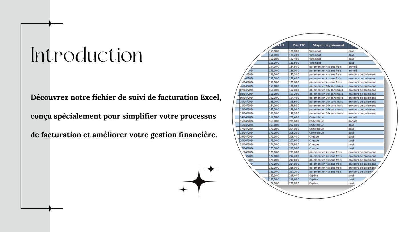 SUIVI DE FACTURATION